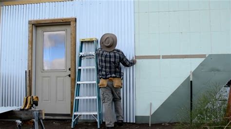 installing metal wall around house|installing corrugated metal siding.